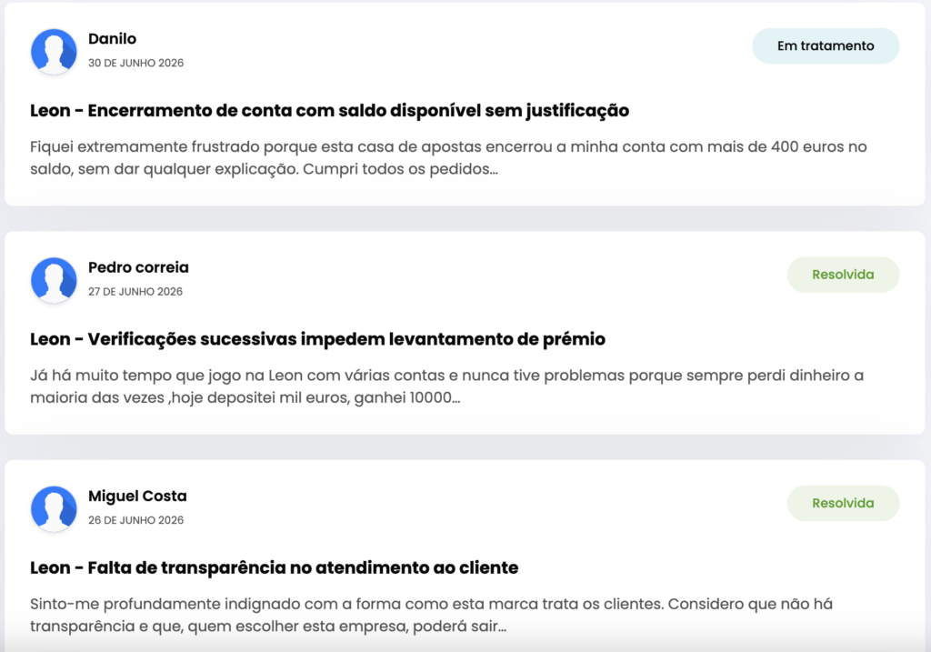 Leon Bet Reclamações Portal da Queixa